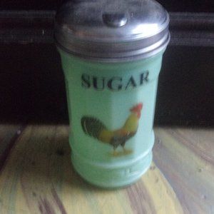 Jadeite sugar shaker pourer restaurant style rooster